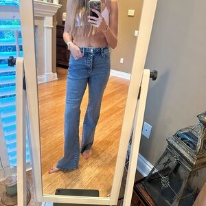 SOLD!!! Good American Light Blue Flare Jeans